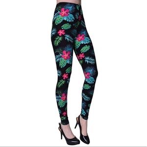 Tropical / Floral Leggings NWT - comp to LulaRoe